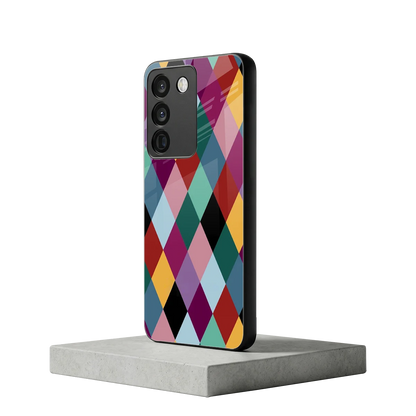 Diamond Palette vivo y200 5g mobile cover | shockproof glass phone case