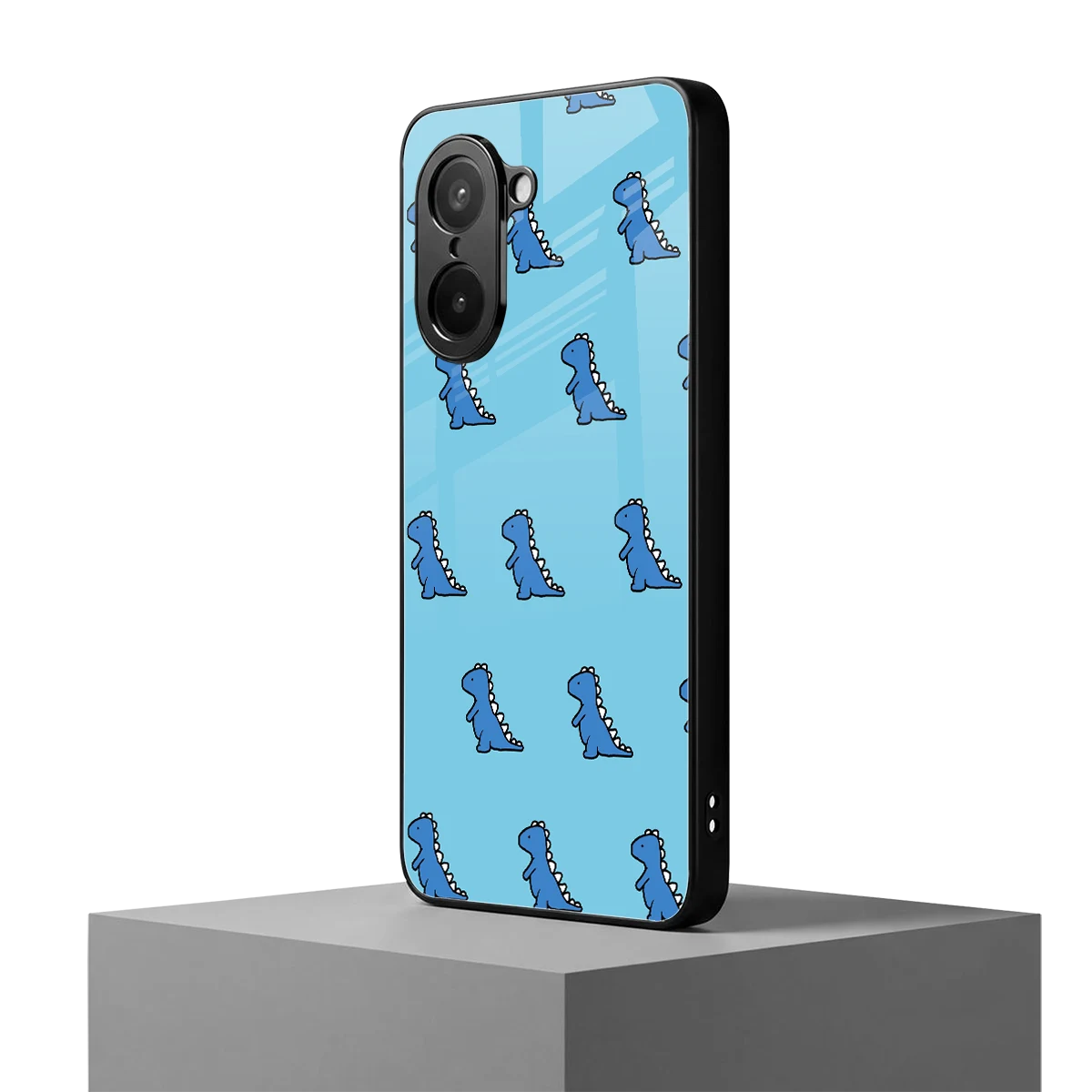 Dino Blue oneplus nord ce5 5g mobile cover | shockproof glass phone case