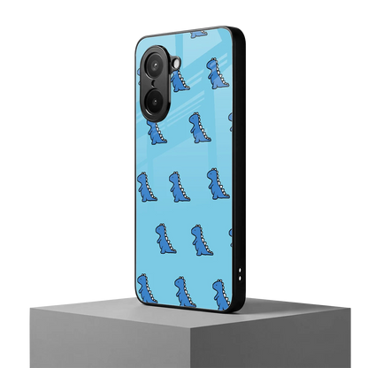 Dino Blue oneplus nord ce5 5g mobile cover | shockproof glass phone case