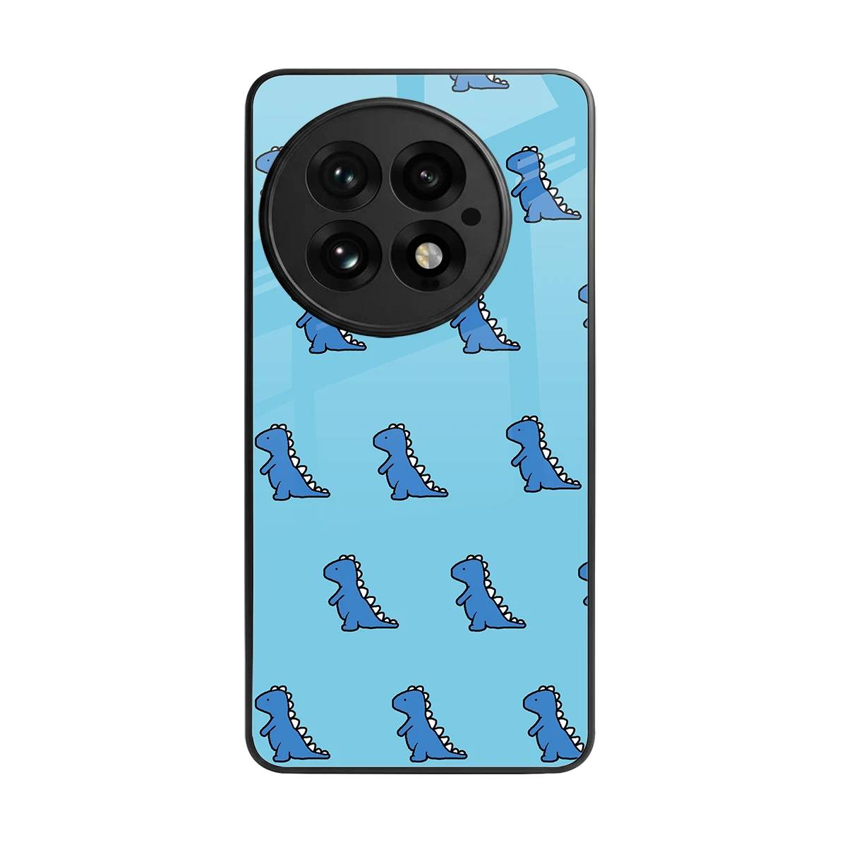 Dino Blue back phone cover | glass case for oneplus 13