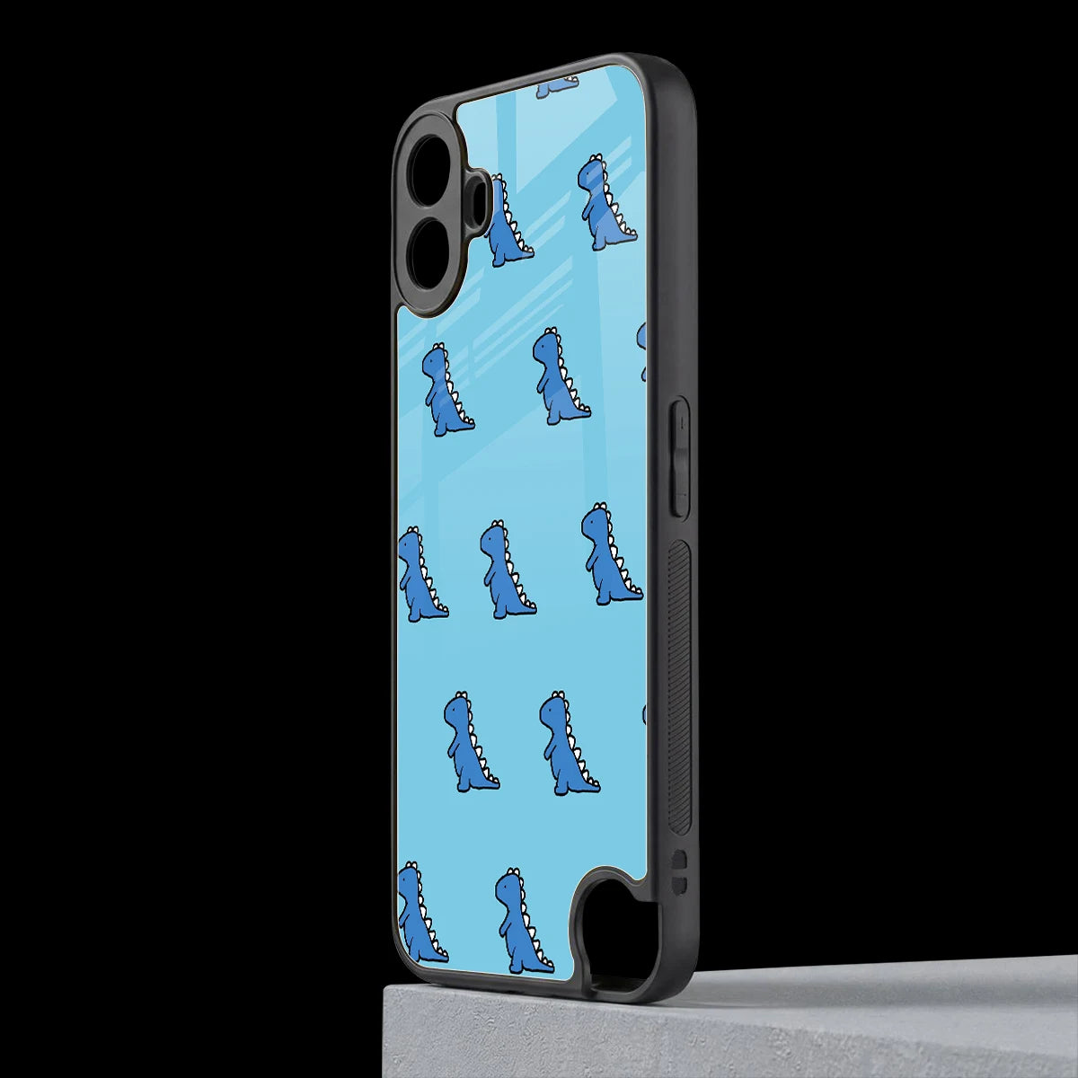 Dino Blue cmf nothing phone 1 mobile cover | shockproof glass phone case