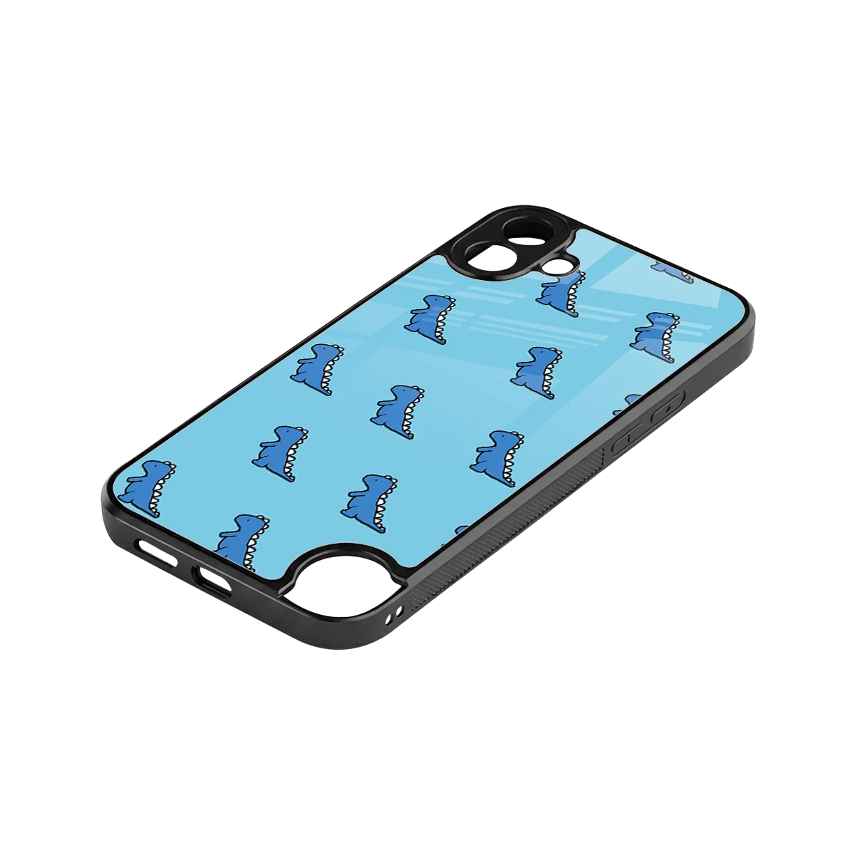 Dino Blue stylish phone case for cmf nothing phone 1 | glossy glass and slim fit