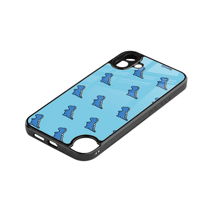Dino Blue stylish phone case for cmf nothing phone 1 | glossy glass and slim fit