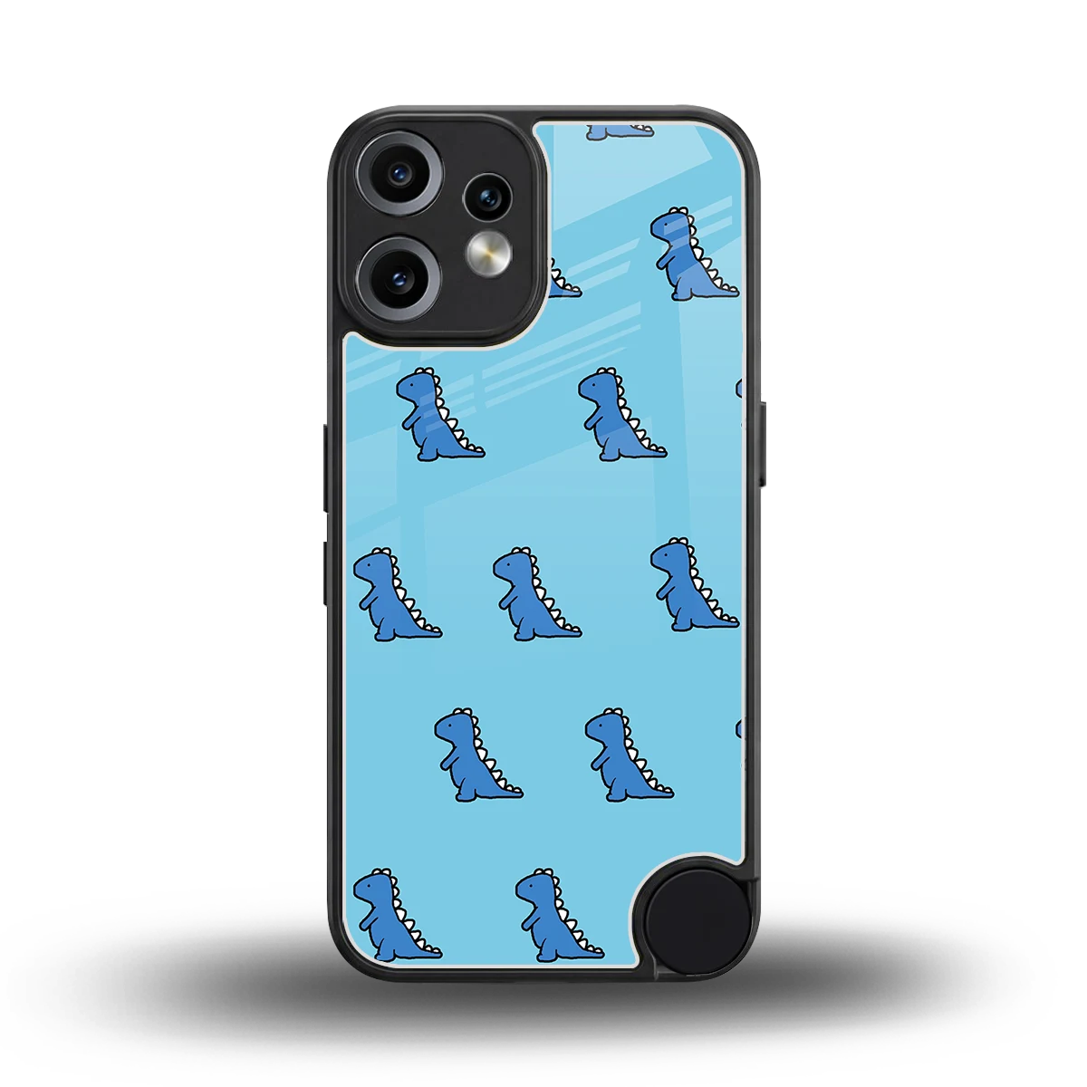 Dino Blue back phone cover | glass case for cmf nothing phone 2 pro