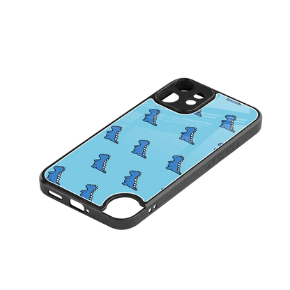 Dino Blue stylish phone case for cmf nothing phone 2 pro | glossy glass and slim fit