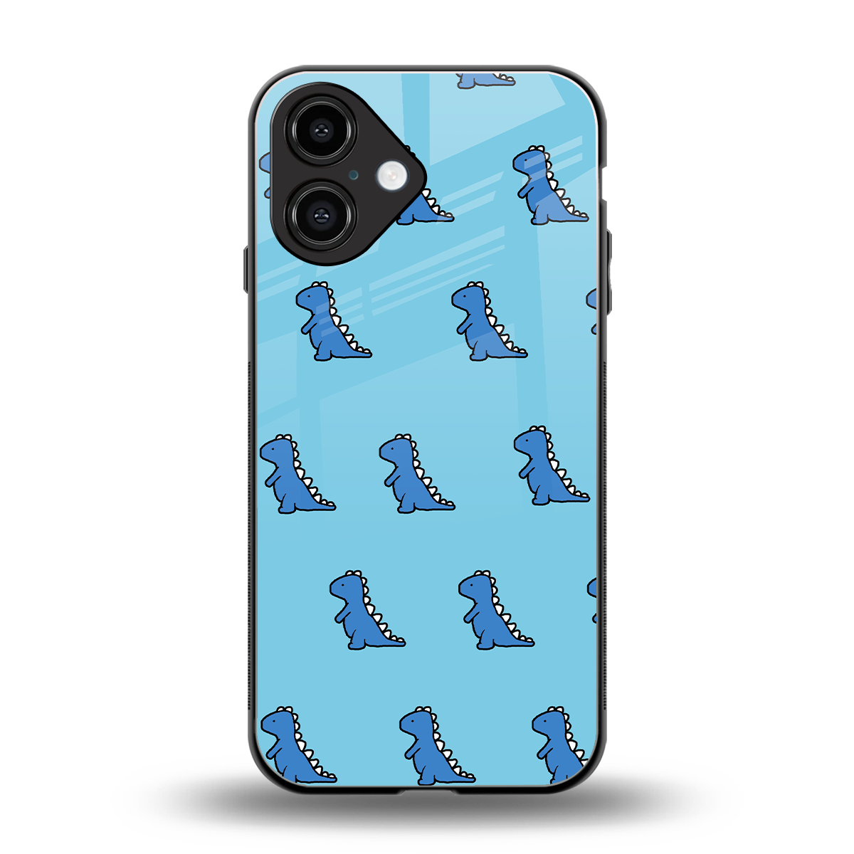 Dino Blue Phone Case for Iphone 16 | Glass Case