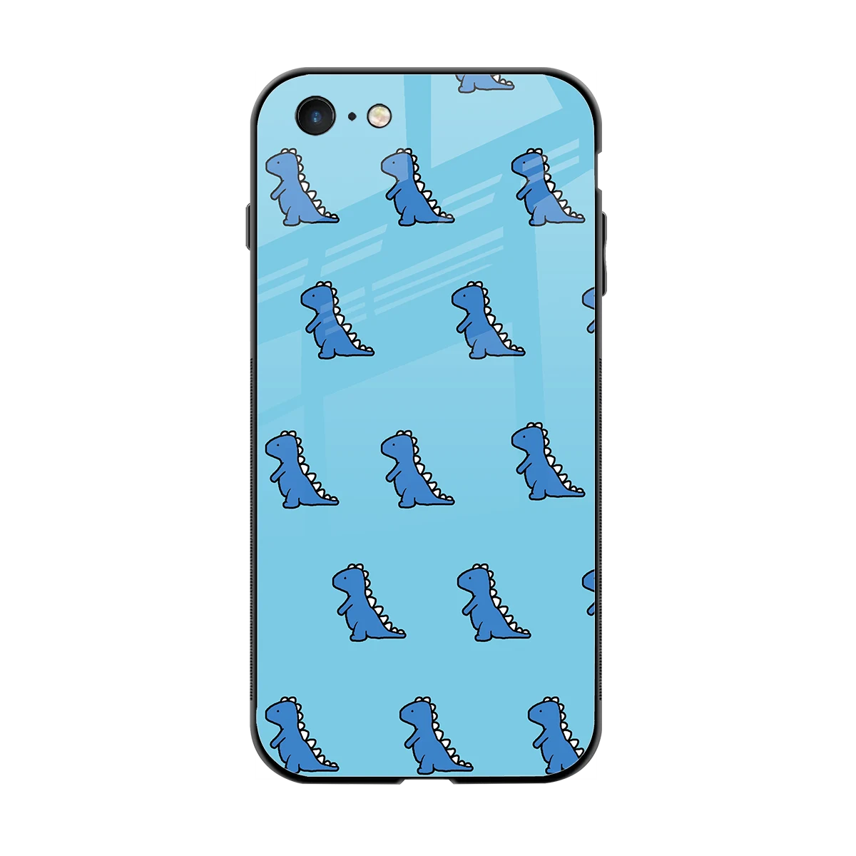 Dino Blue back phone cover | glass case for iphone 6