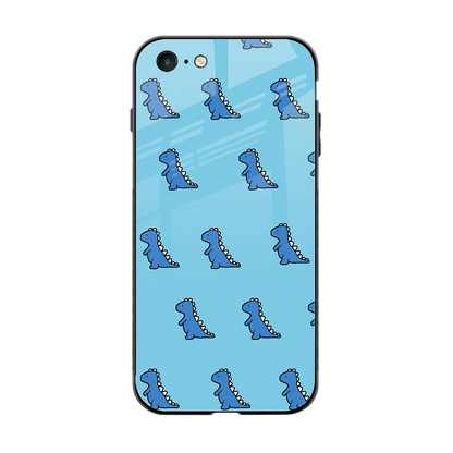 Dino Blue back phone cover | glass case for iphone 6s