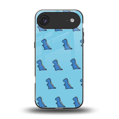 Dino Blue back phone cover | glass case for iphone air