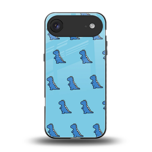 Dino Blue back phone cover | glass case for iphone air