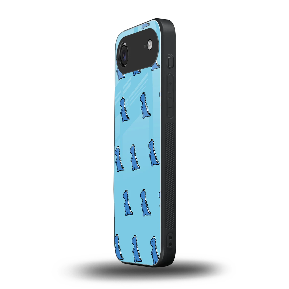 Dino Blue iphone air mobile cover | shockproof glass phone case
