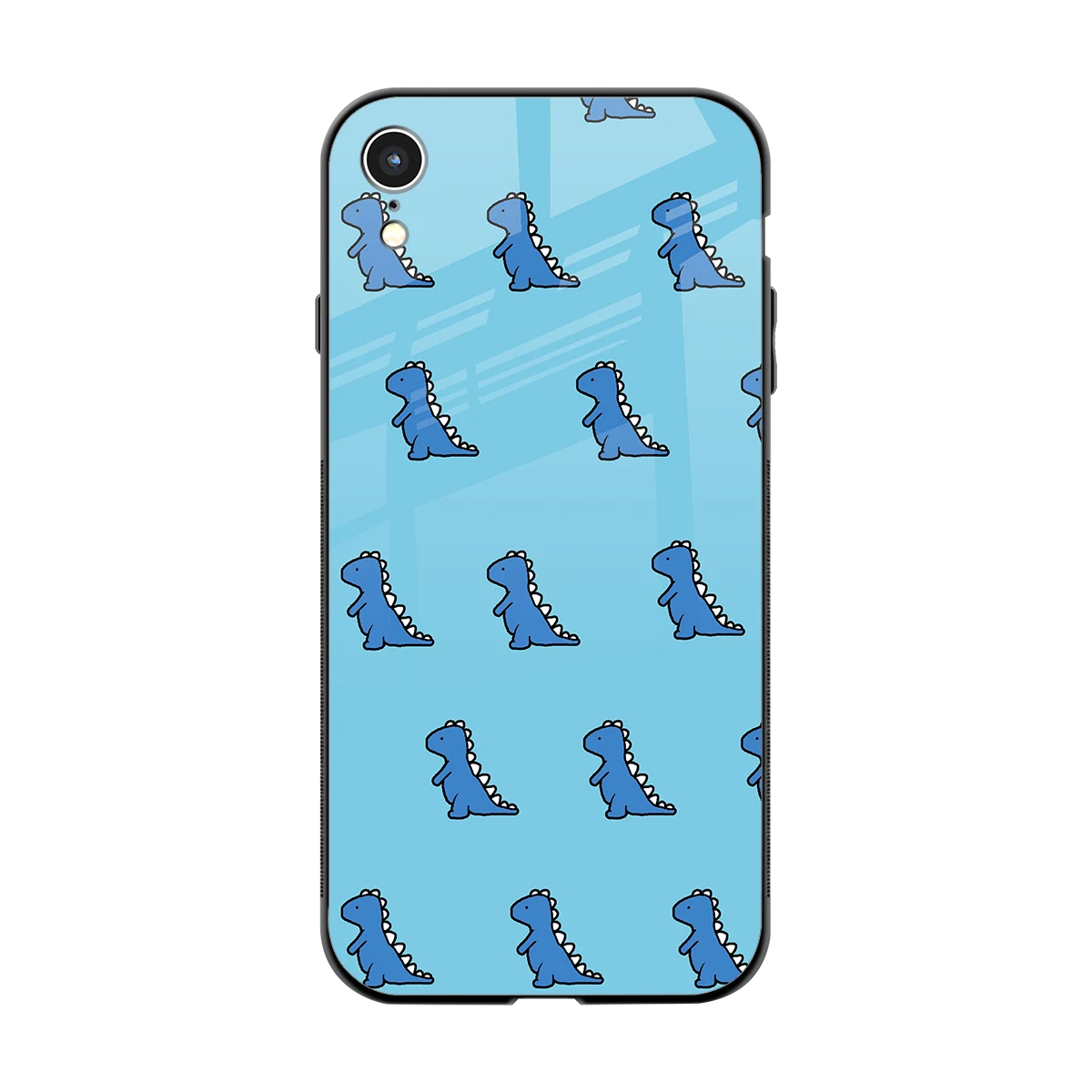 Dino Blue back phone cover | glass case for iphone xr