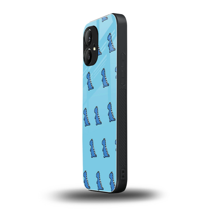 Dino Blue nothing phone 1 mobile cover | shockproof glass phone case