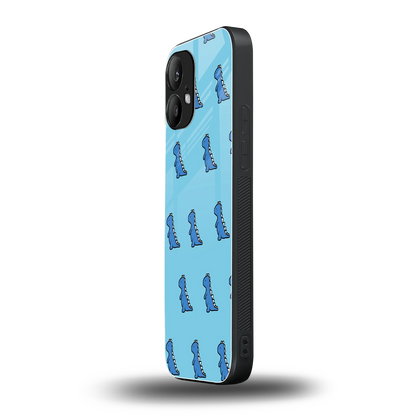 Dino Blue nothing phone 2 mobile cover | shockproof glass phone case