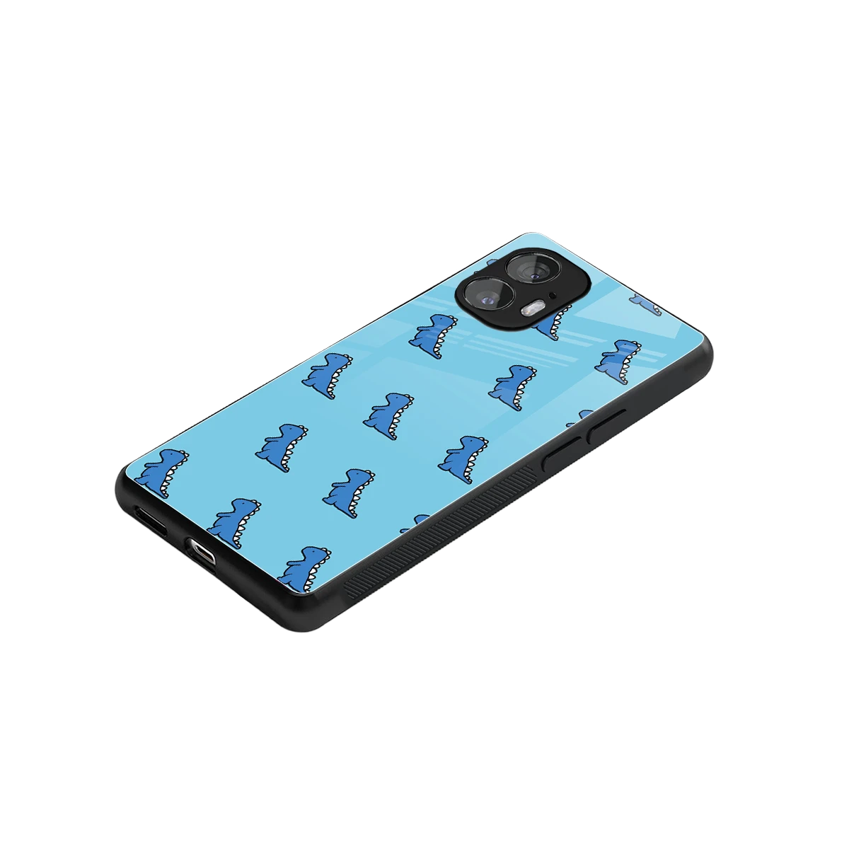 Dino Blue stylish phone case for nothing phone 2 | glossy glass and slim fit