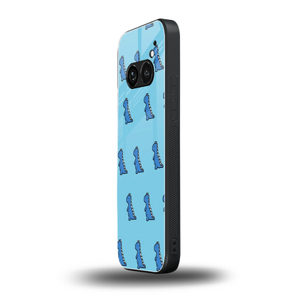 Dino Blue nothing phone 2a mobile cover | shockproof glass phone case