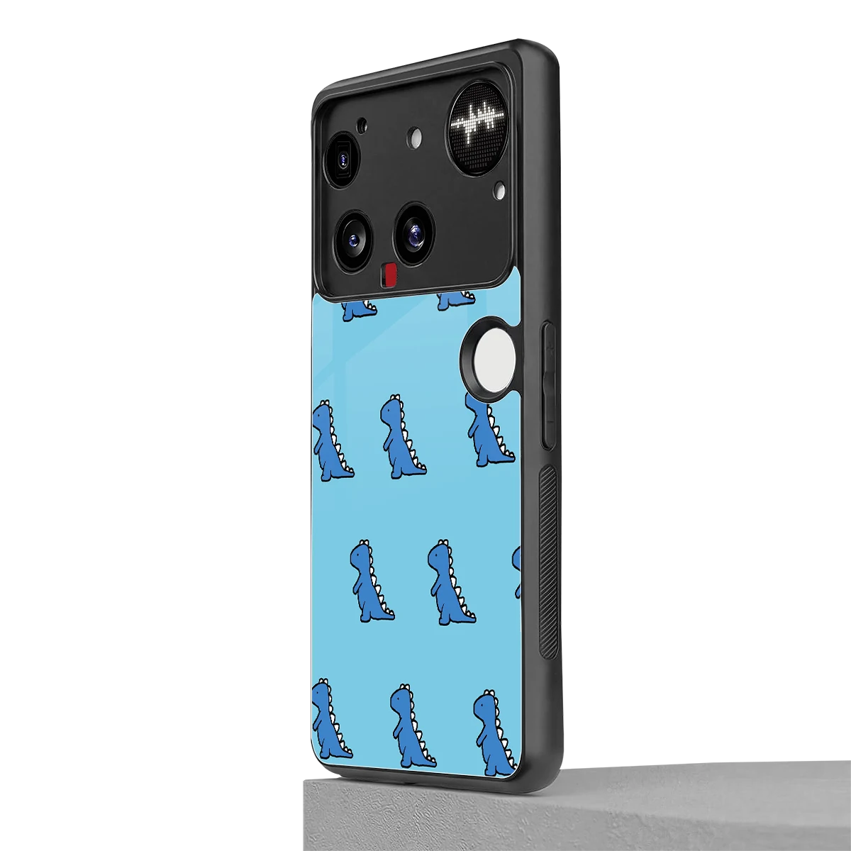 Dino Blue nothing phone 3 mobile cover | shockproof glass phone case