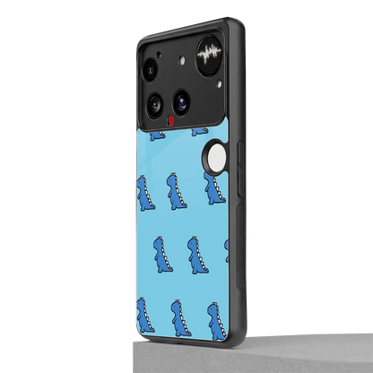Dino Blue nothing phone 3 mobile cover | shockproof glass phone case