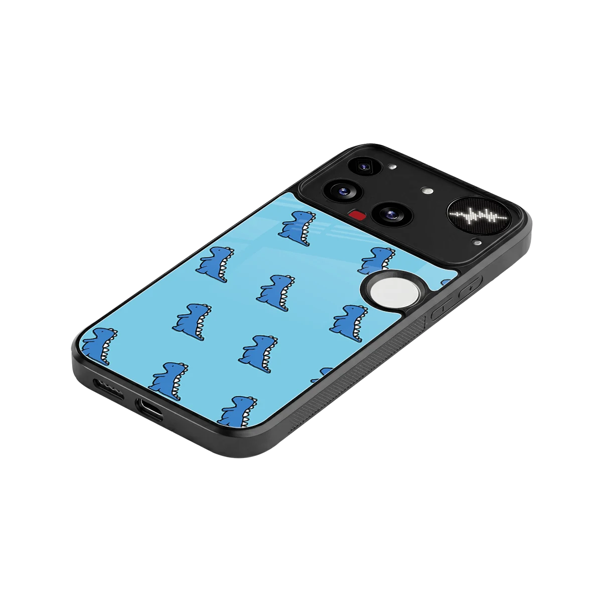 Dino Blue stylish phone case for nothing phone 3 | glossy glass and slim fit