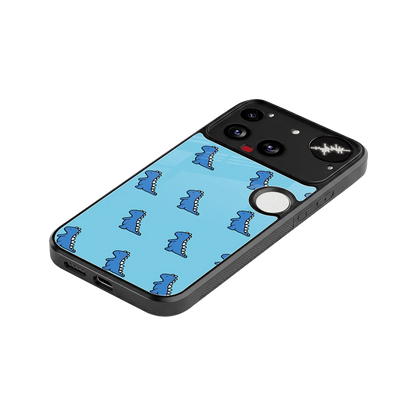 Dino Blue stylish phone case for nothing phone 3 | glossy glass and slim fit
