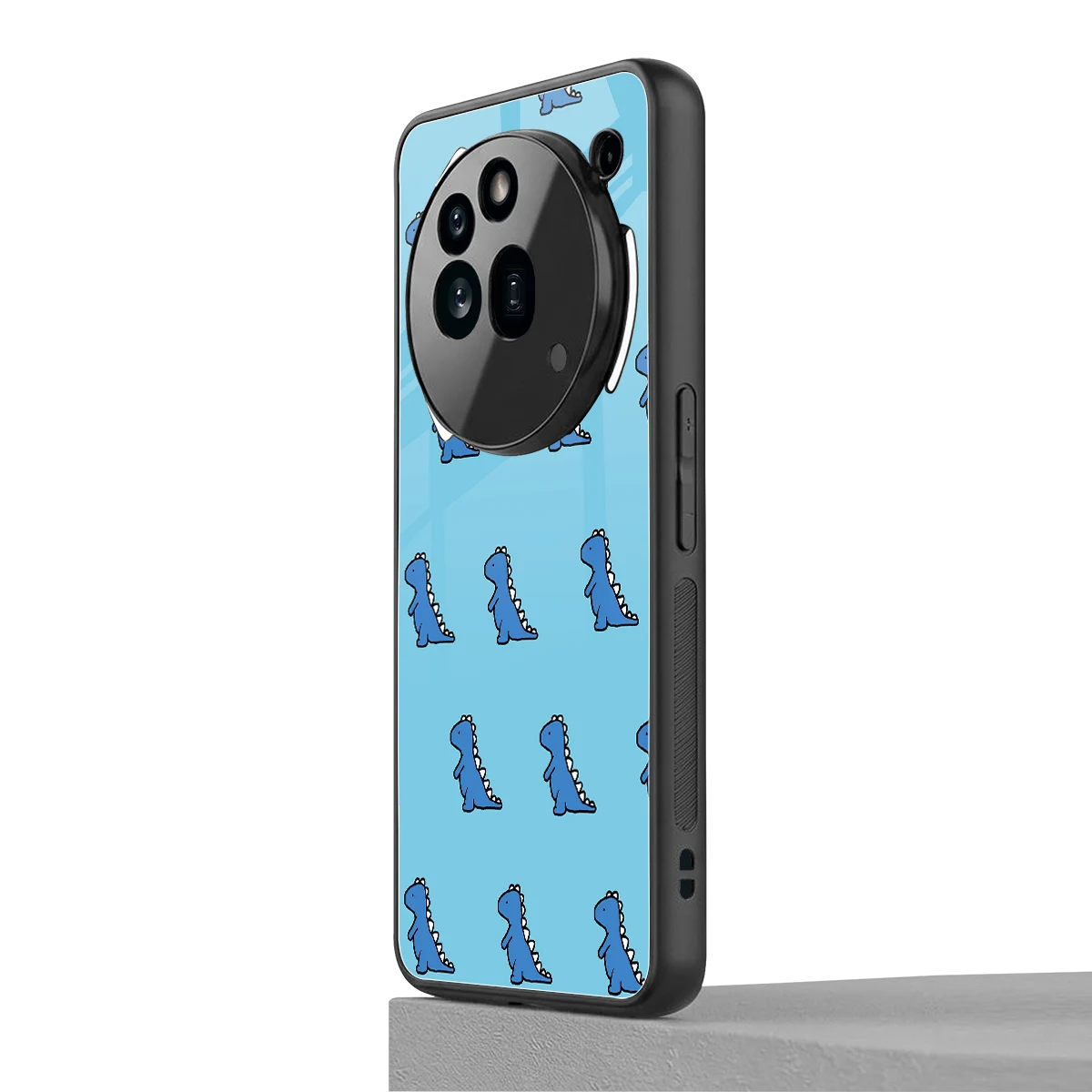 Dino Blue nothing phone 3a pro mobile cover | shockproof glass phone case