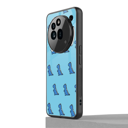 Dino Blue nothing phone 3a pro mobile cover | shockproof glass phone case