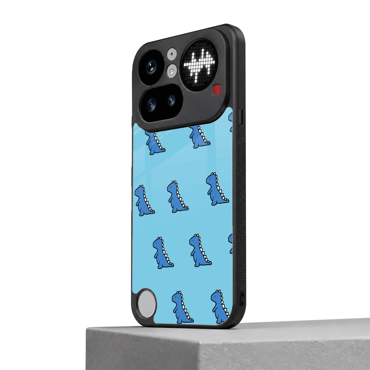 Dino Blue nothing phone 4a pro mobile cover | shockproof glass phone case