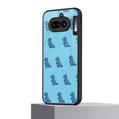 Dino Blue nothing phone 4a mobile cover | shockproof glass phone case
