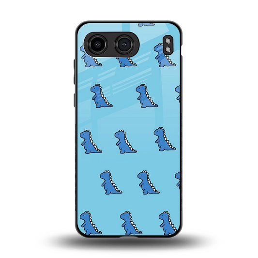 Dino Blue back phone cover | glass case for oneplus nord 4