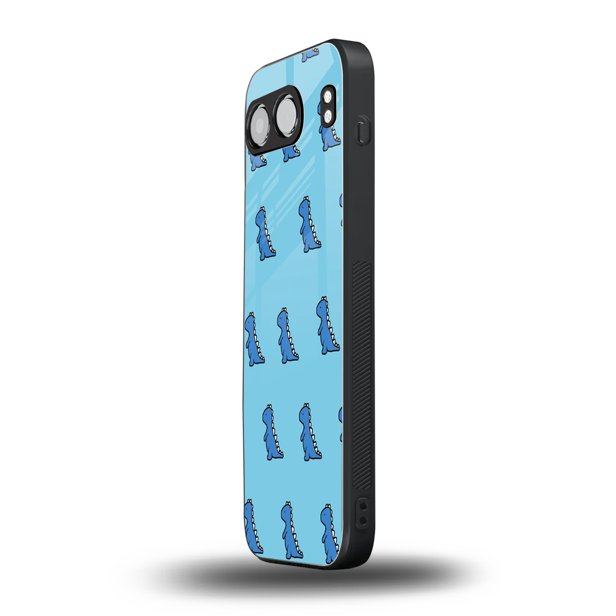 Dino Blue oneplus nord 4 mobile cover | shockproof glass phone case