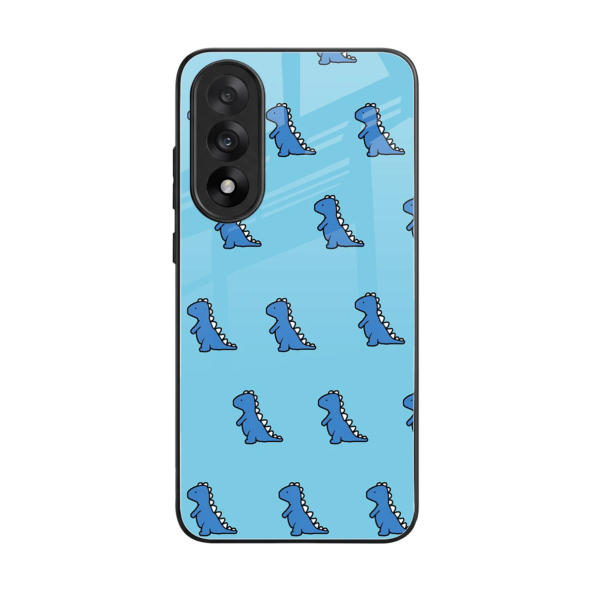 Dino Blue back phone cover | glass case for oneplus nord 5