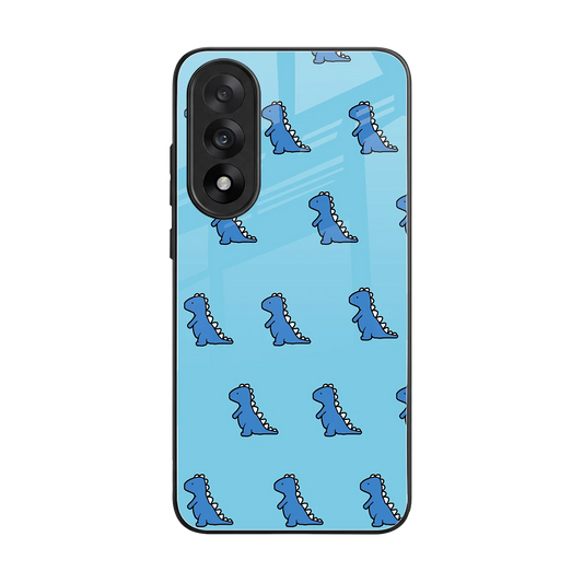 Dino Blue back phone cover | glass case for oneplus nord 5