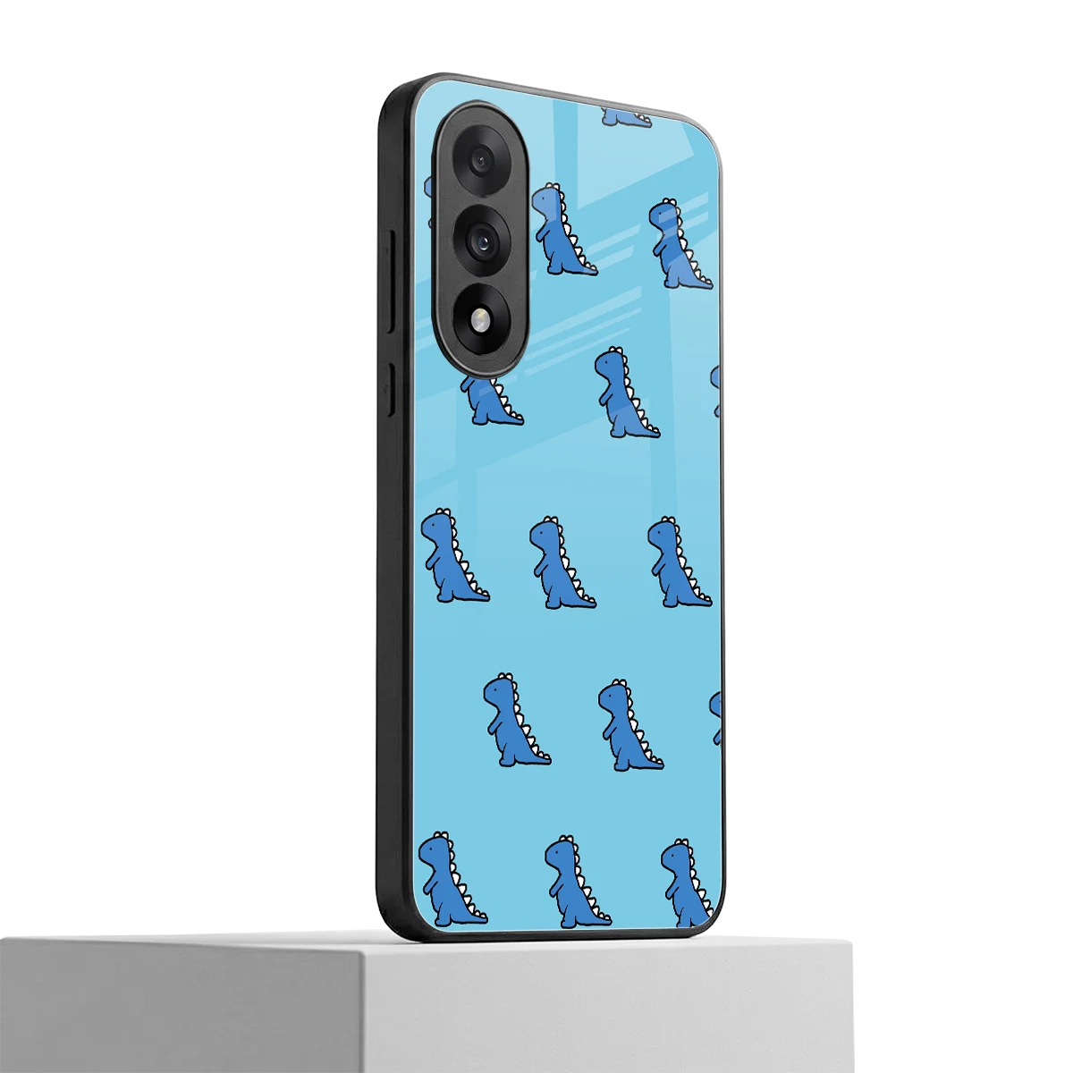 Dino Blue oneplus nord 5 mobile cover | shockproof glass phone case