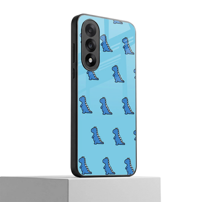 Dino Blue oneplus nord 5 mobile cover | shockproof glass phone case