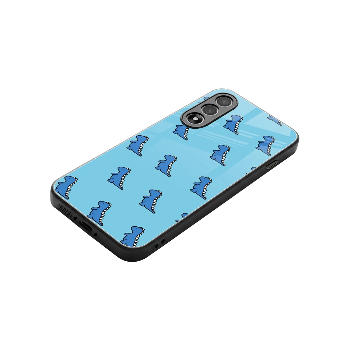 Dino Blue stylish phone case for oneplus nord 5 | glossy glass and slim fit