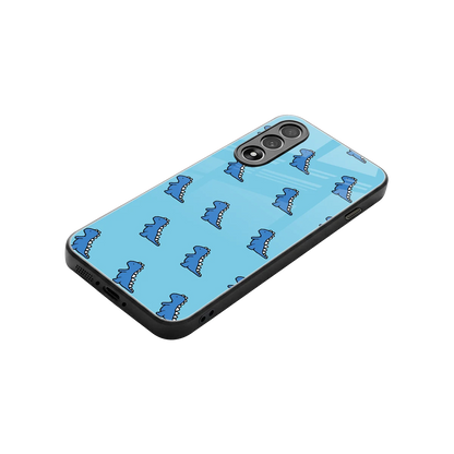 Dino Blue stylish phone case for oneplus nord 5 | glossy glass and slim fit