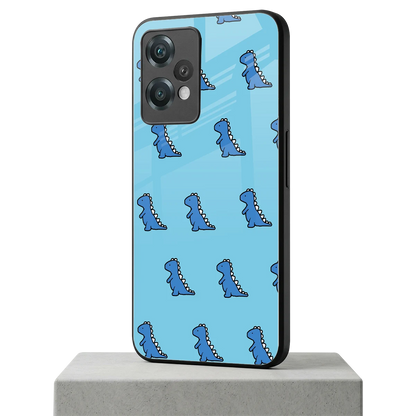 Dino Blue oneplus nord ce 2 lite mobile cover | shockproof glass phone case