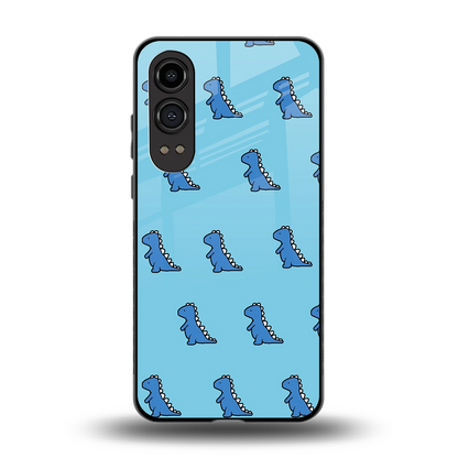 Dino Blue back phone cover | glass case for oneplus nord ce 4 lite