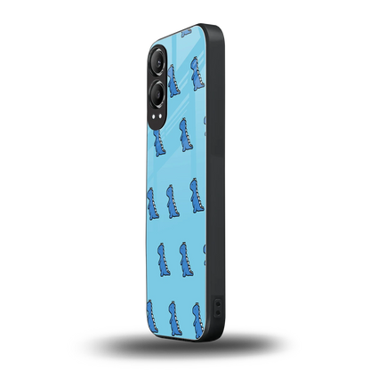 Dino Blue oneplus nord ce 4 lite mobile cover | shockproof glass phone case