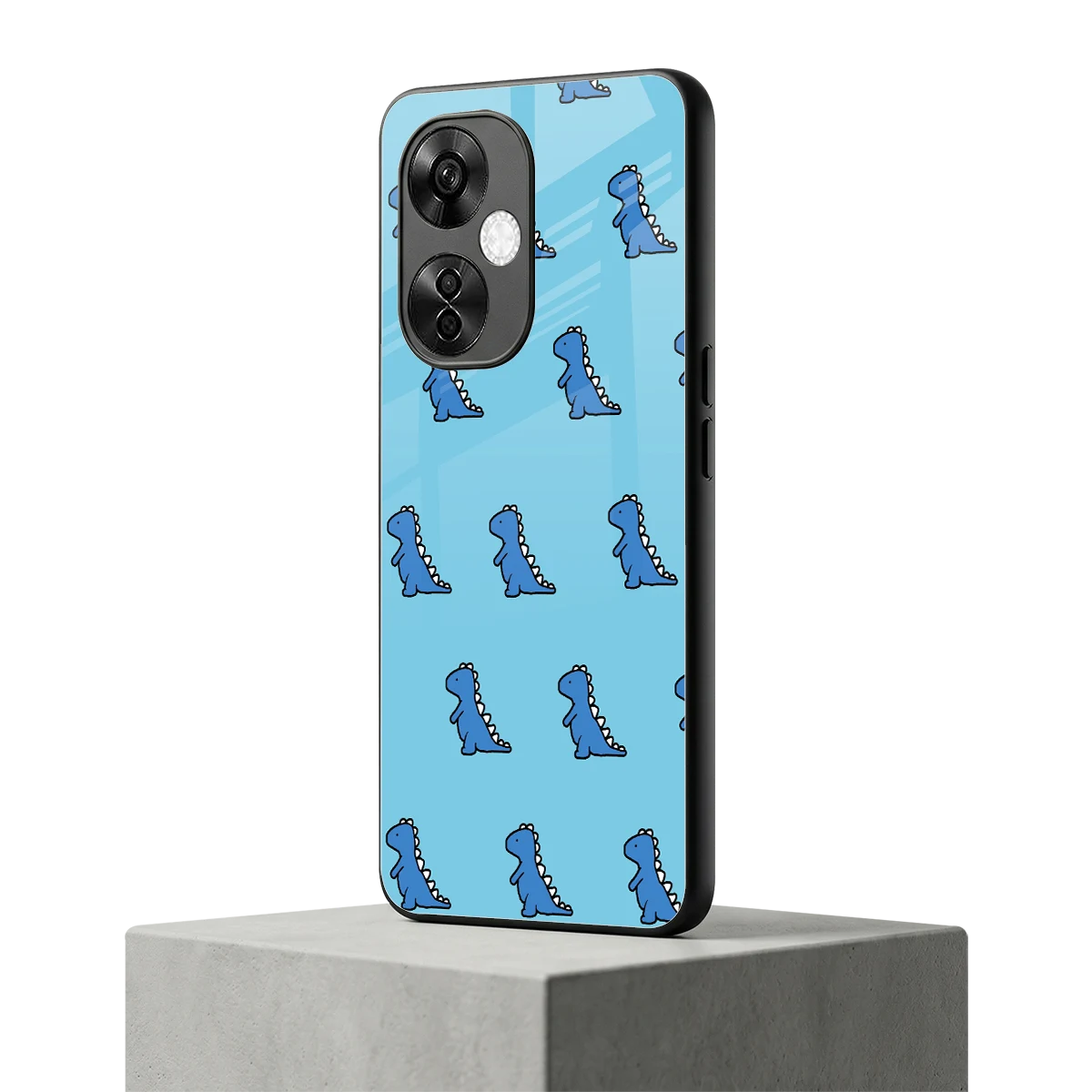 Dino Blue oneplus nord ce 3 lite mobile cover | shockproof glass phone case