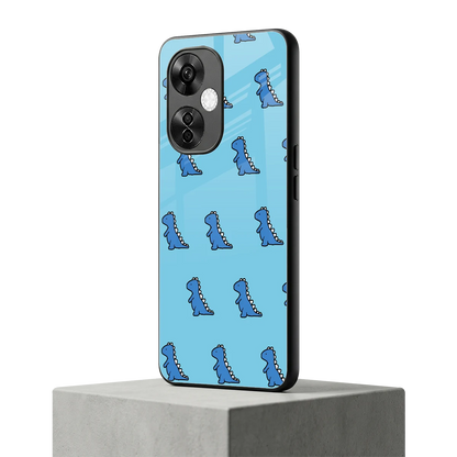 Dino Blue oneplus nord ce 3 lite mobile cover | shockproof glass phone case