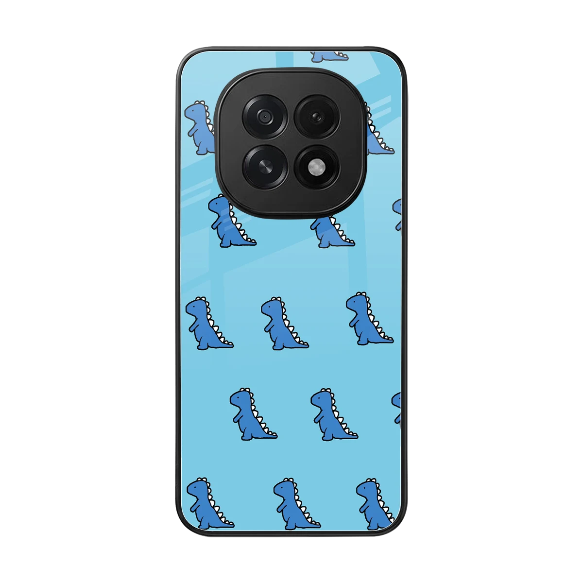 Dino Blue back phone cover | glass case for oppo f29 5g