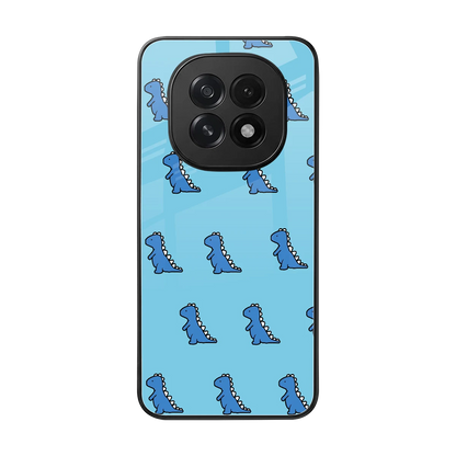 Dino Blue back phone cover | glass case for oppo f29 5g