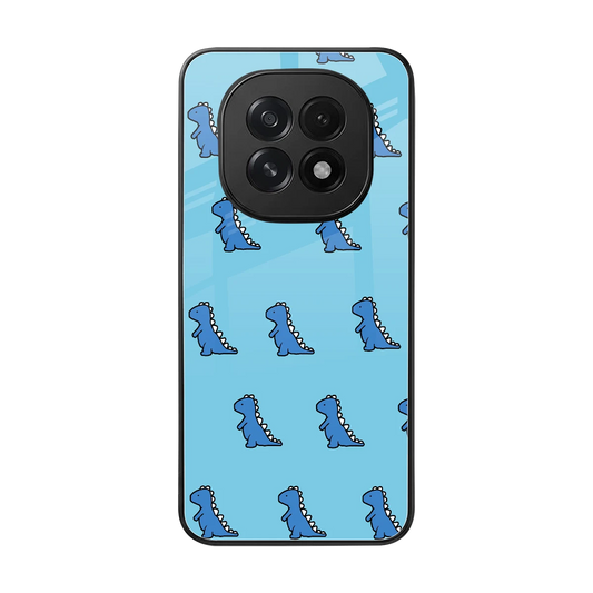 Dino Blue back phone cover | glass case for oppo f29 5g