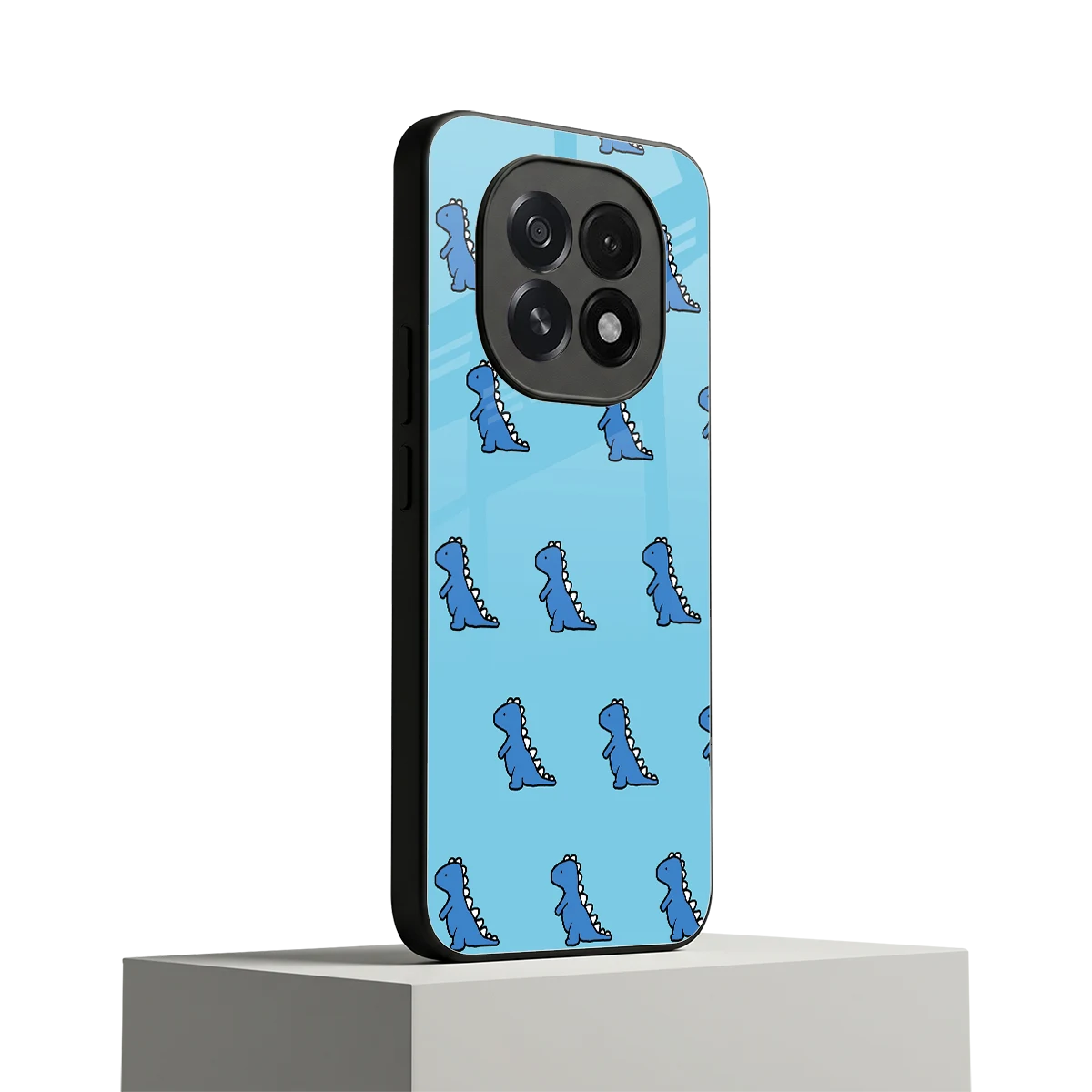 Dino Blue oppo f29 5g mobile cover | shockproof glass phone case