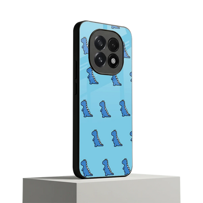 Dino Blue oppo f29 5g mobile cover | shockproof glass phone case