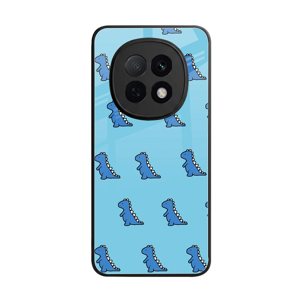 Dino Blue back phone cover | glass case for oppo f29 pro 5g