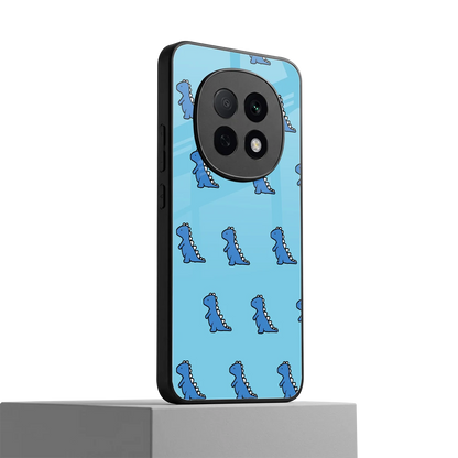 Dino Blue oppo f29 pro 5g mobile cover | shockproof glass phone case
