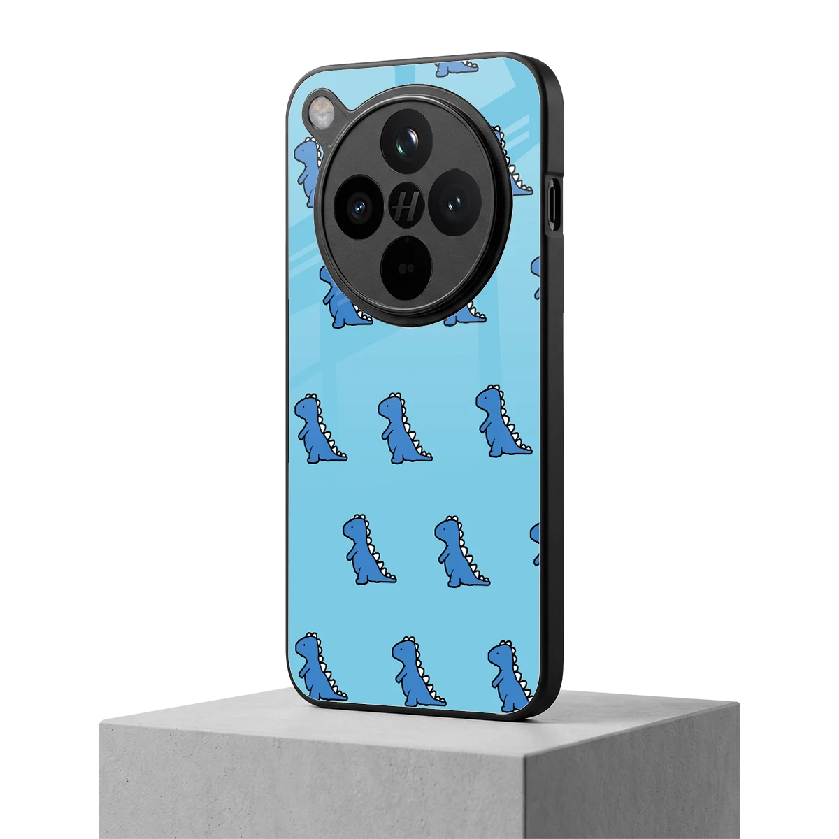 Dino Blue oppo find x8 mobile cover | shockproof glass phone case