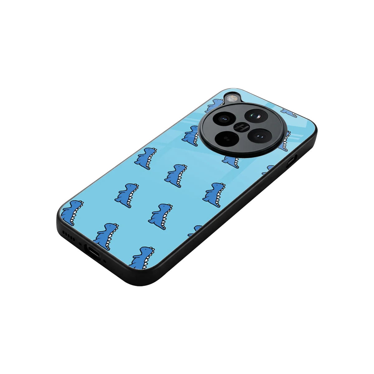 Dino Blue stylish phone case for oppo find x8 | glossy glass and slim fit